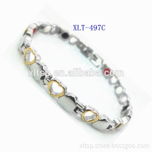 Europe hot sales bracelet women 18k gold plated bio magnetic bracelet